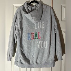 Aerie THE REAL YOU Cozy Gray Hoodie size medium